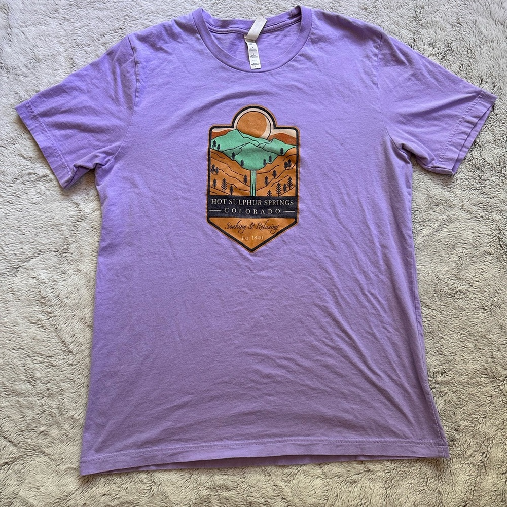 Bella Canvas Lavender Hot Sulphur Springs Colorado Graphic Tee